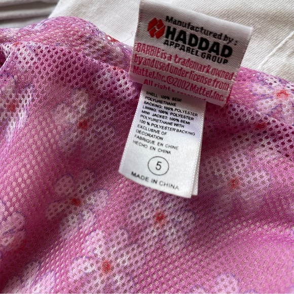 Barbie Big Girl Pink Sparkly Pink Light Hooded Jacket 5 - Picture 7 of 12